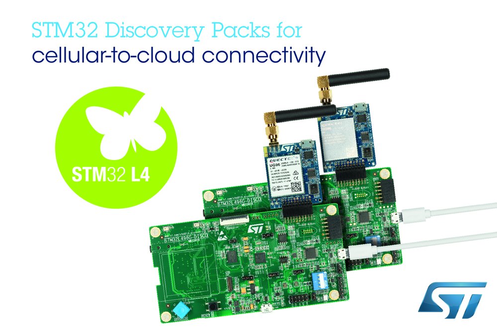 New STM32 Discovery Packs from STMicroelectronics Simplify Cellular-to-Cloud Connections with Free Trials of Partner Services